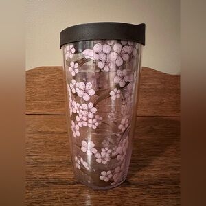 Tervis 16oz Japanese Cherry Blossom Tumbler with Brown Lid